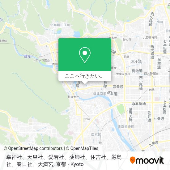 幸神社、天皇社、愛宕社、薬師社、住吉社、厳島社、春日社、天満宮地図