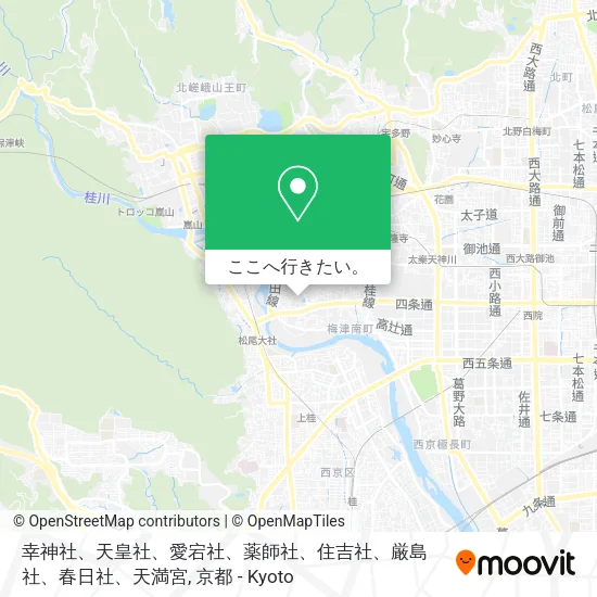 幸神社、天皇社、愛宕社、薬師社、住吉社、厳島社、春日社、天満宮地図