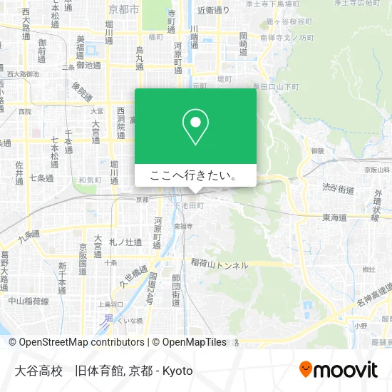 大谷高校　旧体育館地図