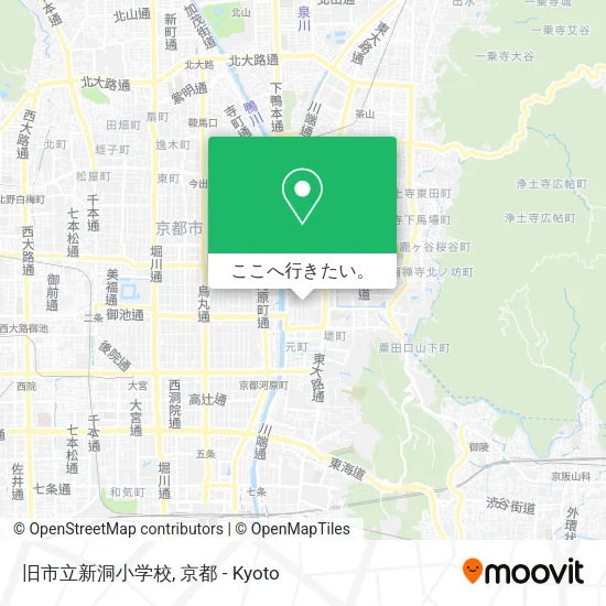 旧市立新洞小学校地図