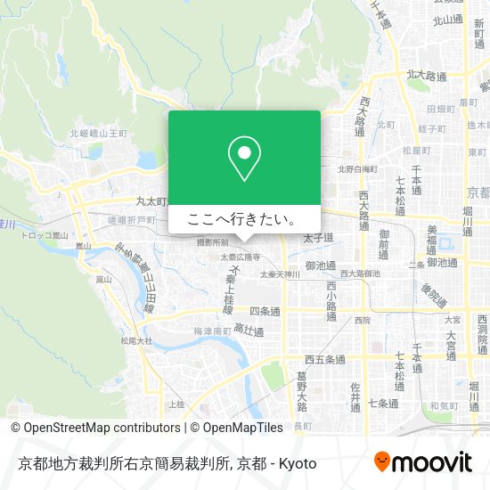 京都地方裁判所右京簡易裁判所地図