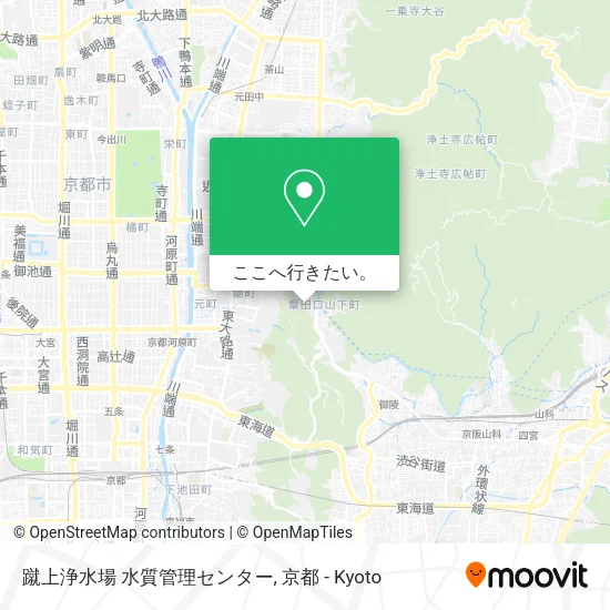 蹴上浄水場 水質管理センター地図