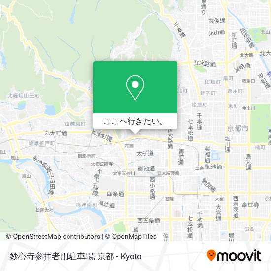 妙心寺参拝者用駐車場地図