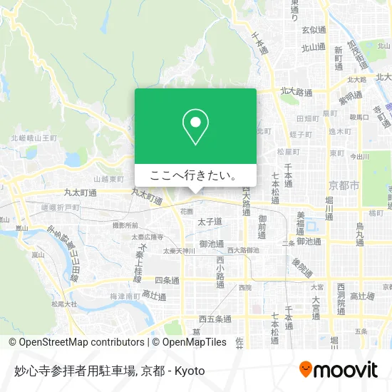妙心寺参拝者用駐車場地図