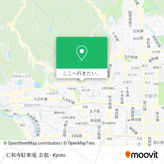 仁和寺駐車場地図