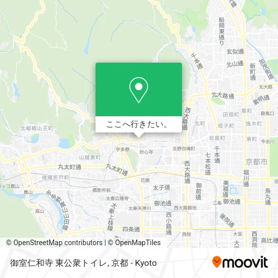 御室仁和寺 東公衆トイレ地図