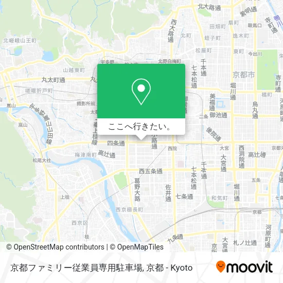 京都ファミリー従業員専用駐車場地図