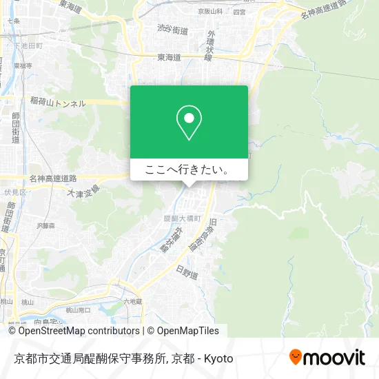 京都市交通局醍醐保守事務所地図
