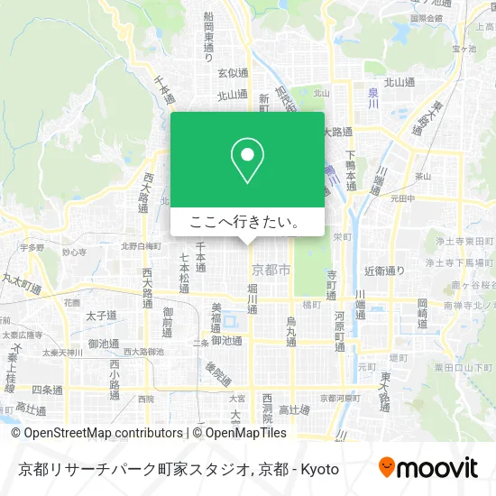 京都リサーチパーク町家スタジオ地図