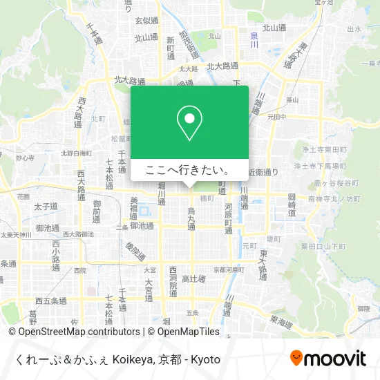 くれーぷ＆かふぇ Koikeya地図