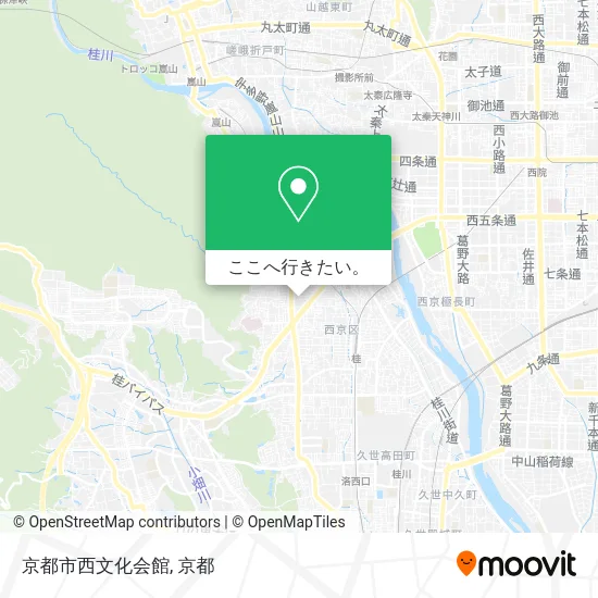京都市西文化会館地図