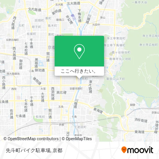 先斗町バイク駐車場地図