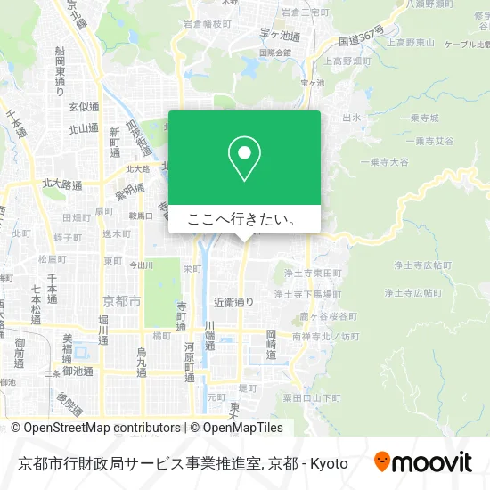 京都市行財政局サービス事業推進室地図