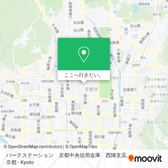パークステーション　京都中央信用金庫　西陣支店地図