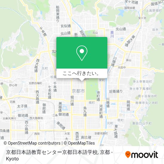 京都日本語教育センター京都日本語学校地図