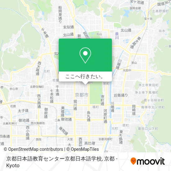 京都日本語教育センター京都日本語学校地図