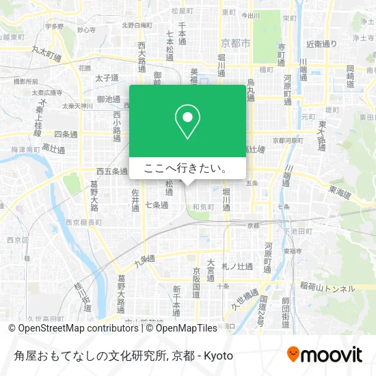角屋おもてなしの文化研究所地図