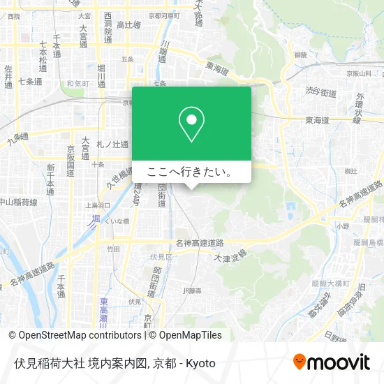 伏見稲荷大社 境内案内図地図