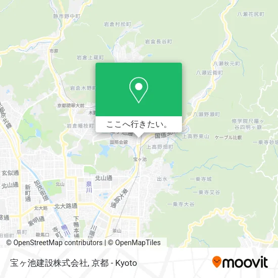 宝ヶ池建設株式会社地図