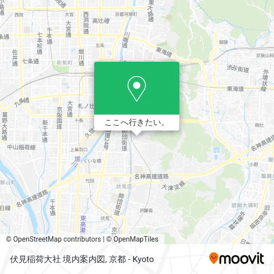 伏見稲荷大社 境内案内図地図