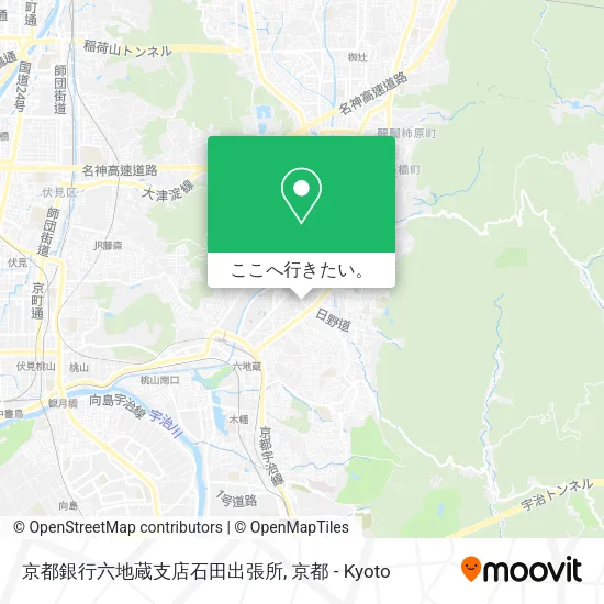 京都銀行六地蔵支店石田出張所地図