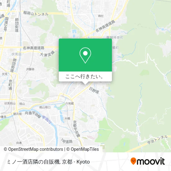 ミノ一酒店隣の自販機地図