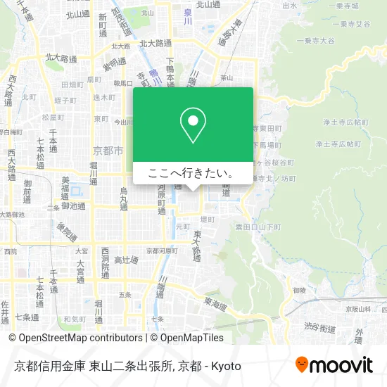 京都信用金庫 東山二条出張所地図