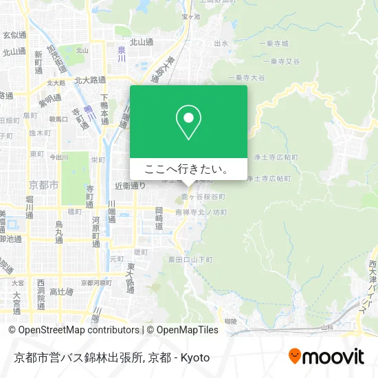 京都市営バス錦林出張所地図