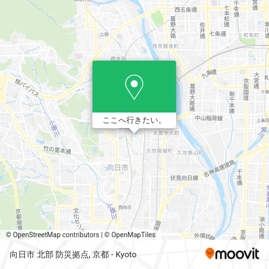 向日市 北部 防災拠点地図
