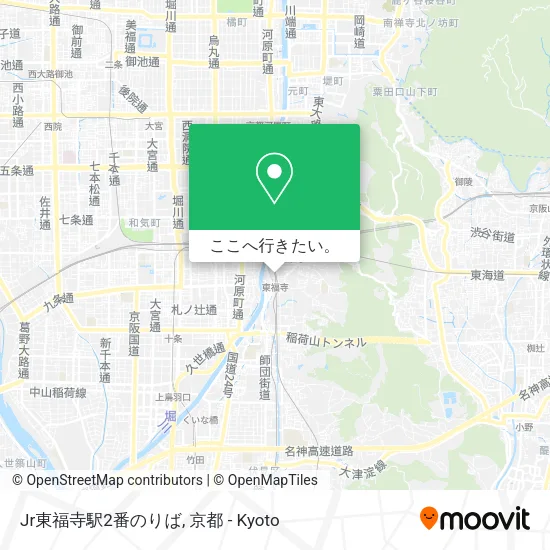 Jr東福寺駅2番のりば地図