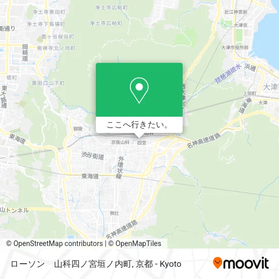 ローソン　山科四ノ宮垣ノ内町地図