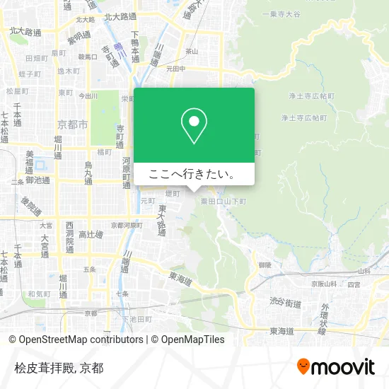 桧皮葺拝殿地図