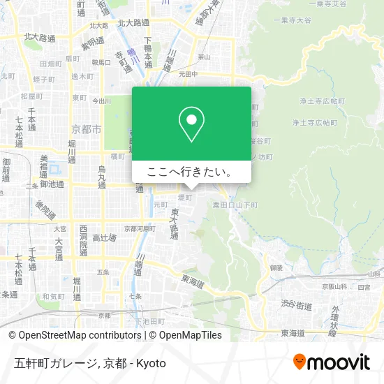 五軒町ガレージ地図