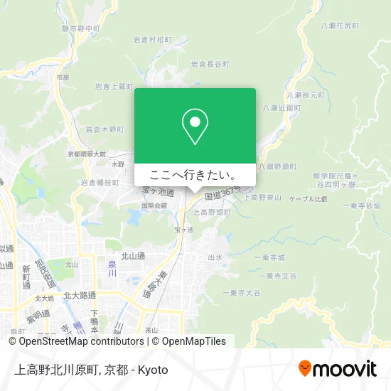 上高野北川原町地図