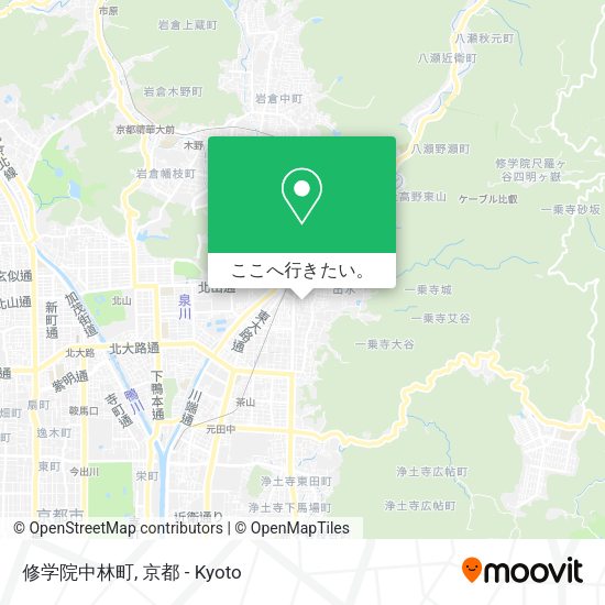 修学院中林町地図