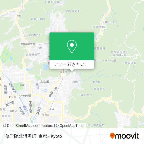 修学院北沮沢町地図