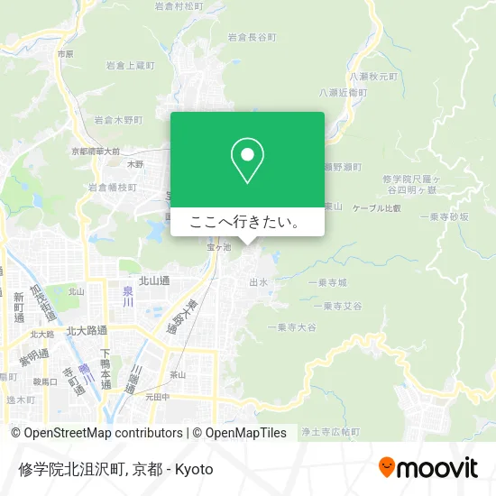 修学院北沮沢町地図