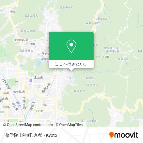 修学院山神町地図
