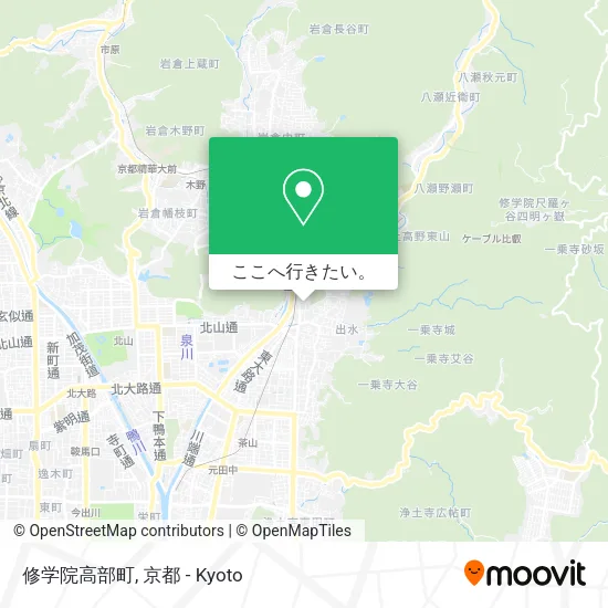 修学院高部町地図