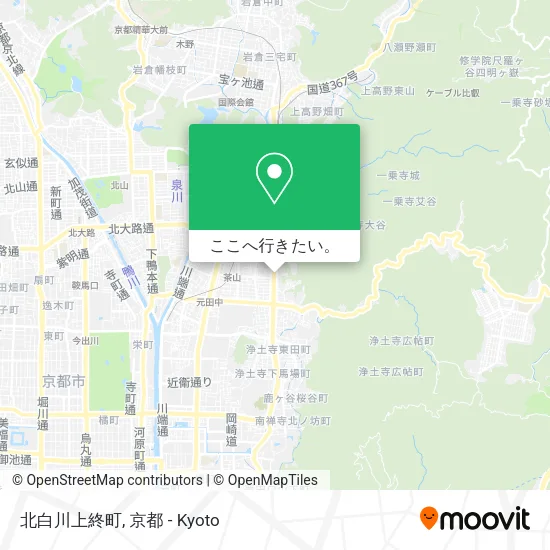 北白川上終町地図