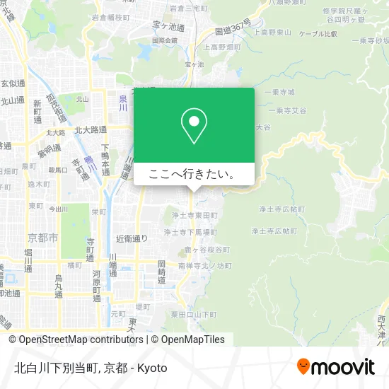 北白川下別当町地図