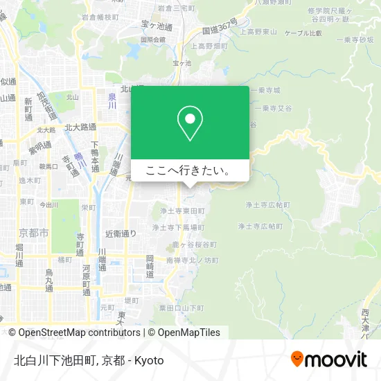 北白川下池田町地図