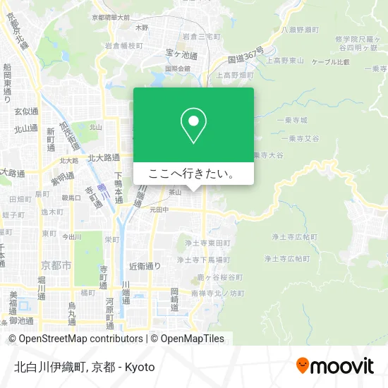 北白川伊織町地図