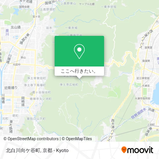 北白川向ケ谷町地図