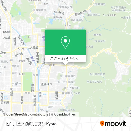 北白川堂ノ前町地図