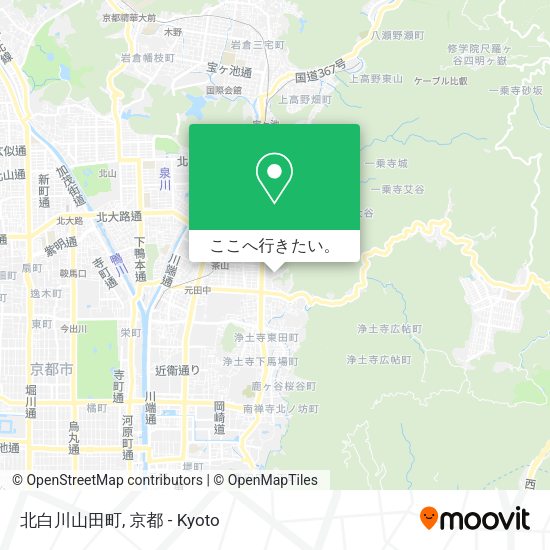 北白川山田町地図