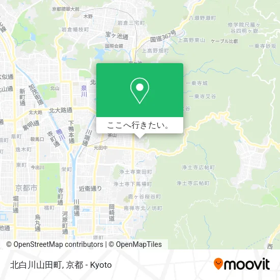 北白川山田町地図