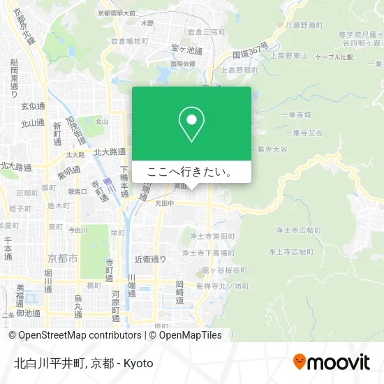 北白川平井町地図