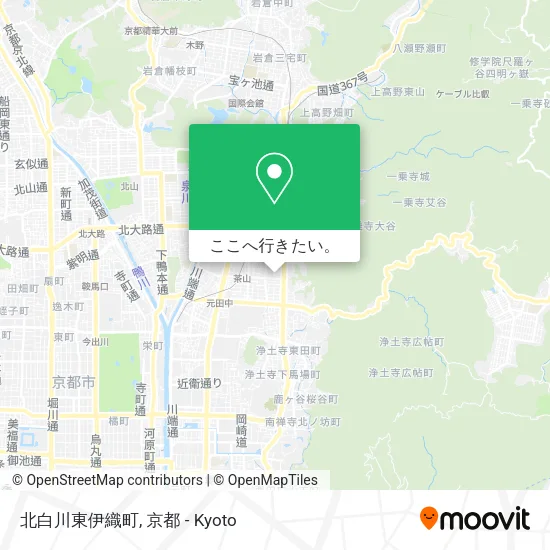 北白川東伊織町地図