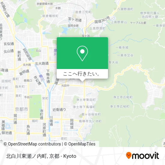 北白川東瀬ノ内町地図